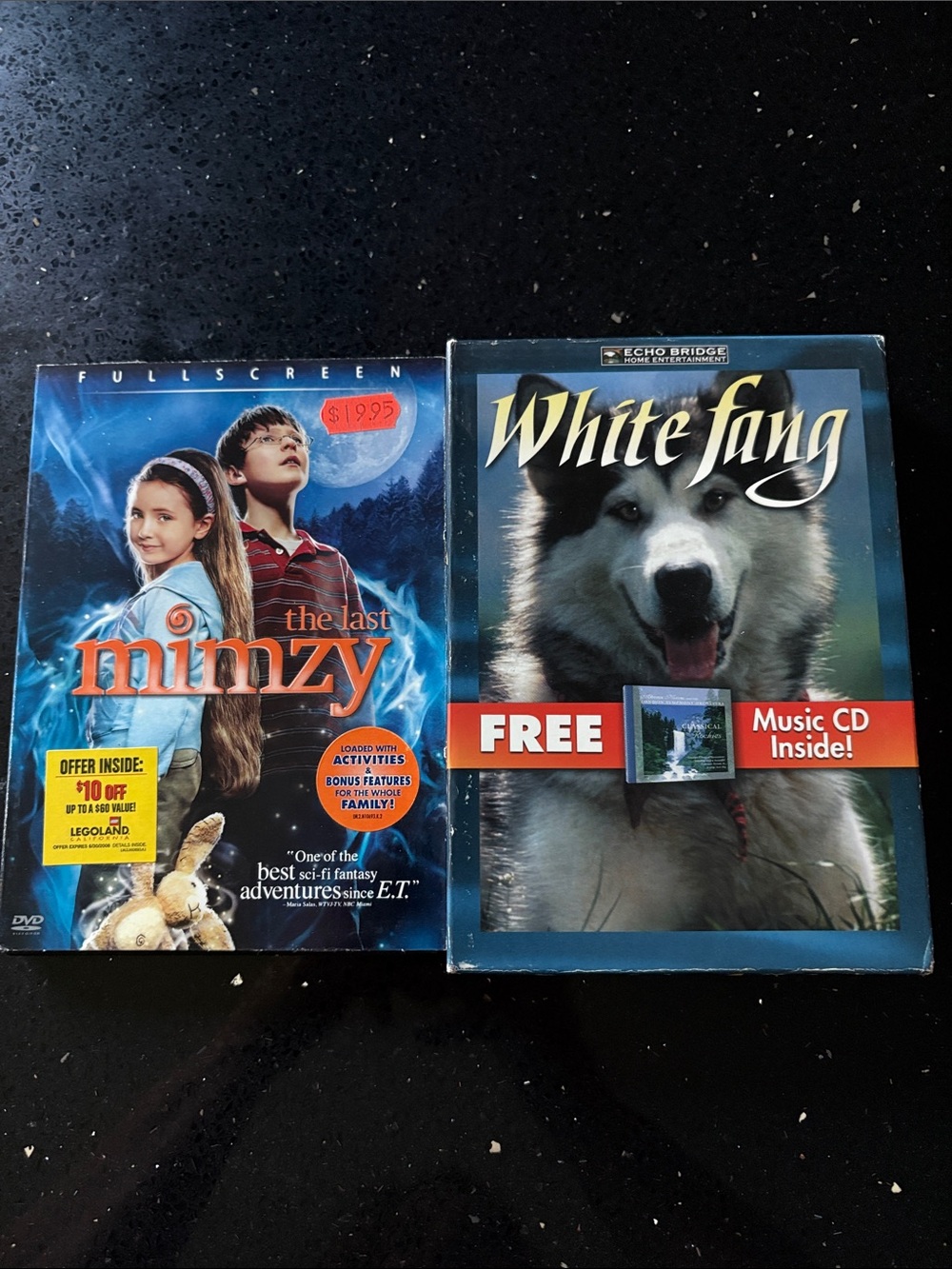 The Last Mimzy & White Fang DVDs